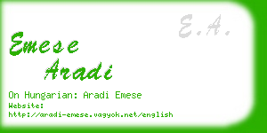 emese aradi business card